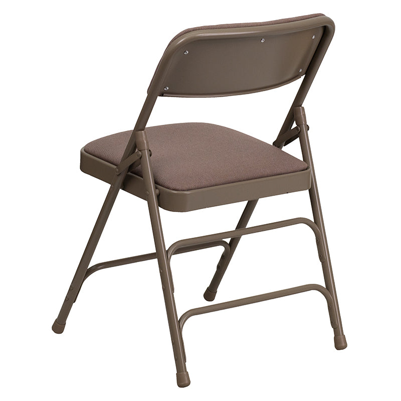 Beige Fabric Folding Chair