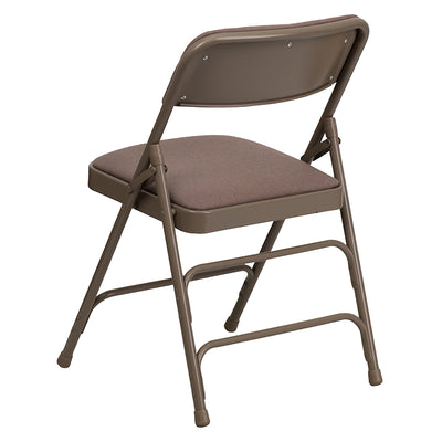 Beige Fabric Folding Chair