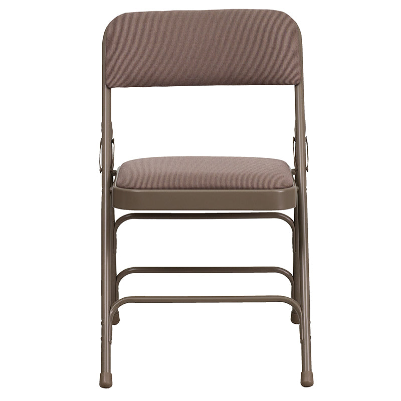 Beige Fabric Folding Chair