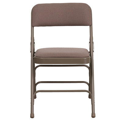 Beige Fabric Folding Chair