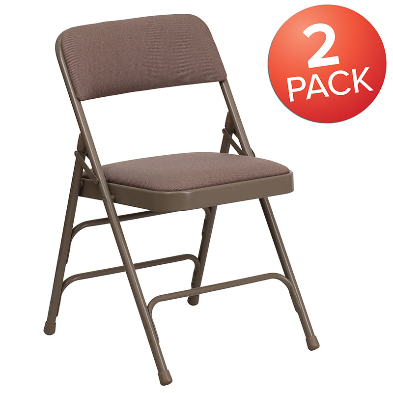 Beige Fabric Folding Chair
