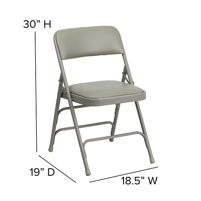 Gray Vinyl Folding Chair