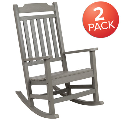 Gray Wood Rocking Chair