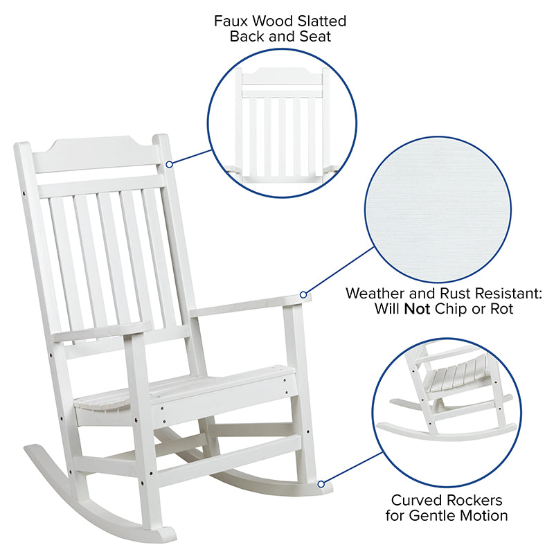 White Wood Rocking Chair