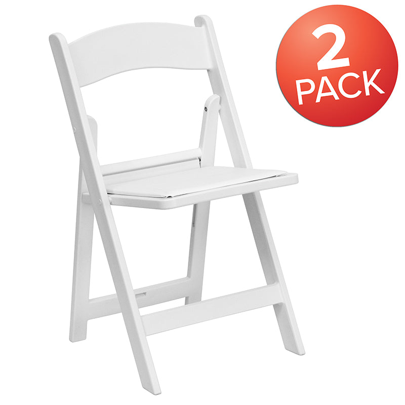 Folding Chair White Resin