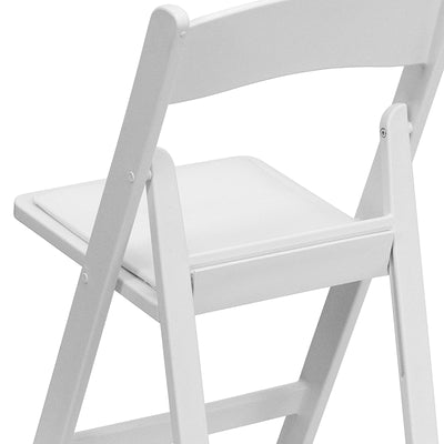 Folding Chair White Resin
