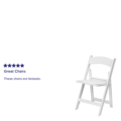 Folding Chair White Resin
