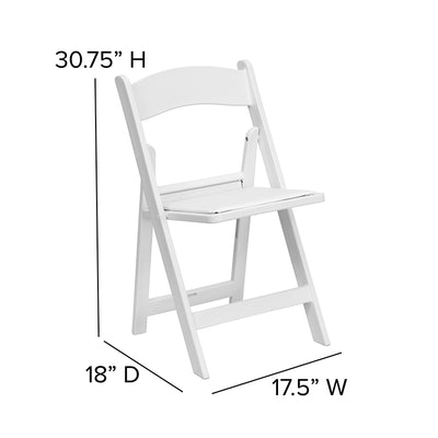 Folding Chair White Resin