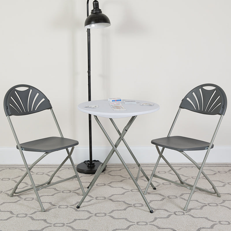 Charcoal Plastic Folding Chair