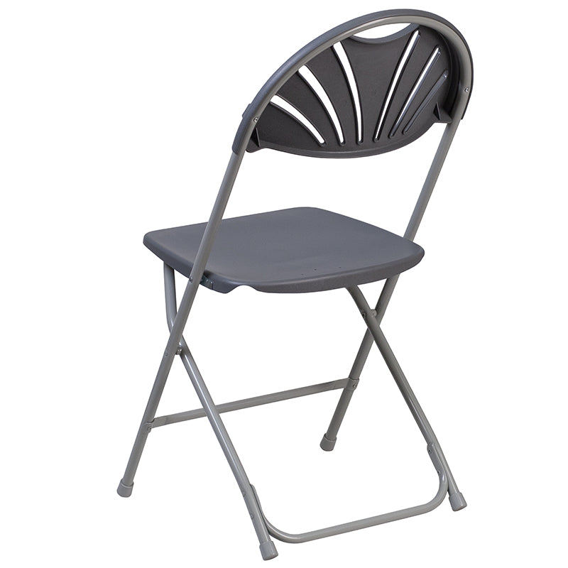 Charcoal Plastic Folding Chair