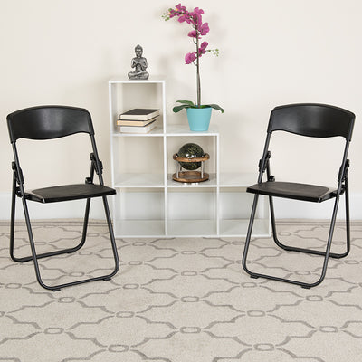 Black Plastic Folding Chair
