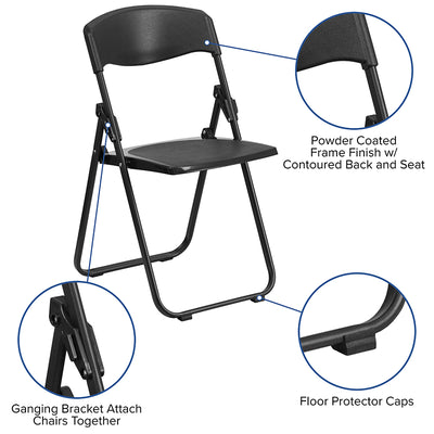 Black Plastic Folding Chair