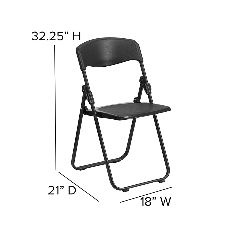 Black Plastic Folding Chair
