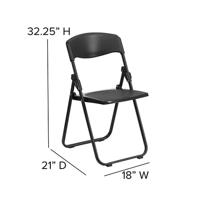 Black Plastic Folding Chair