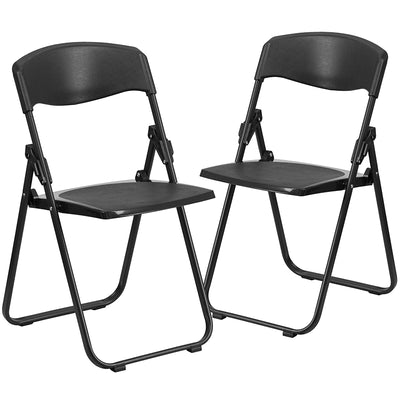 Black Plastic Folding Chair