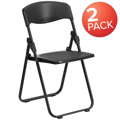 Black Plastic Folding Chair