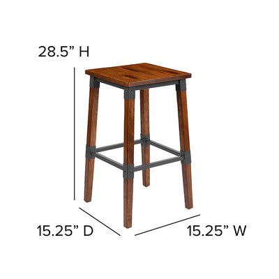 Walnut Wood Dining Barstool
