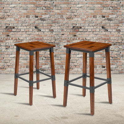 Walnut Wood Dining Barstool