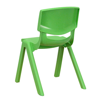 2pk Green Plastic Stack Chair