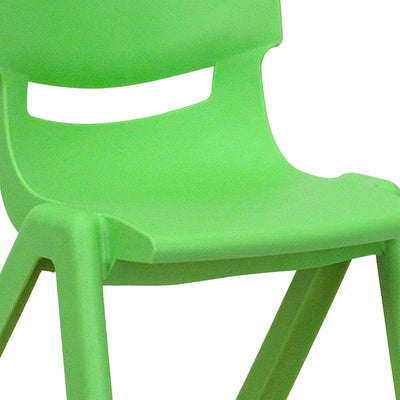 2pk Green Plastic Stack Chair