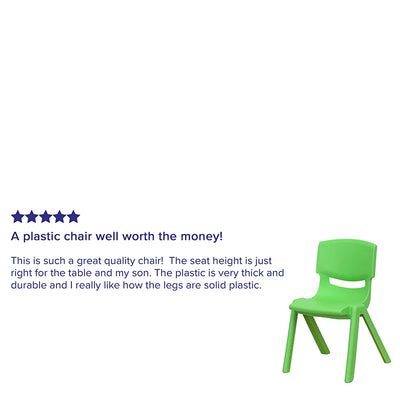 2pk Green Plastic Stack Chair