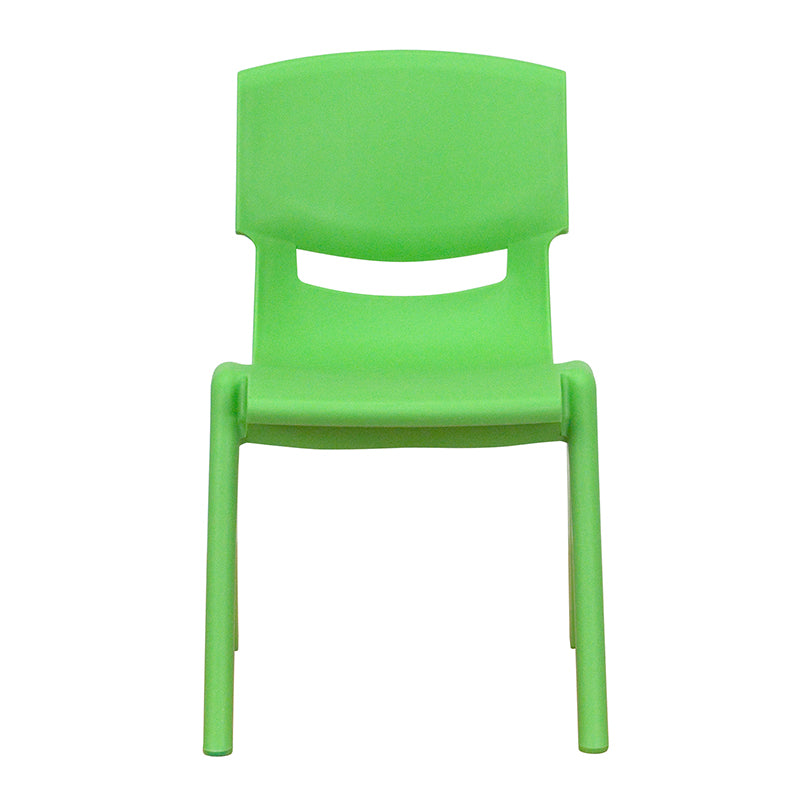 2pk Green Plastic Stack Chair