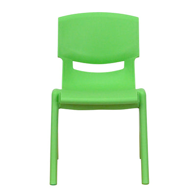 2pk Green Plastic Stack Chair