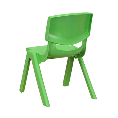 2pk Green Plastic Stack Chair