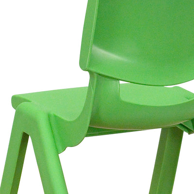 2pk Green Plastic Stack Chair