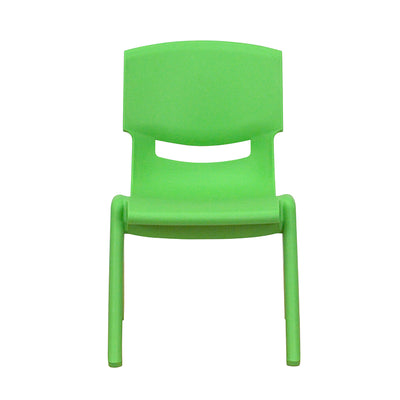 2pk Green Plastic Stack Chair