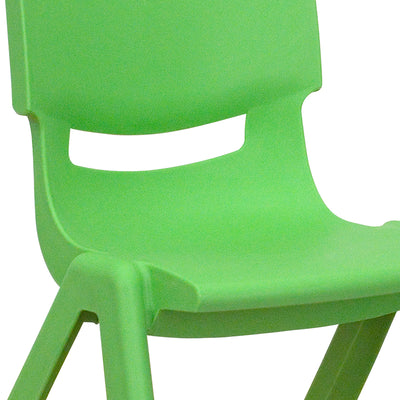 2pk Green Plastic Stack Chair
