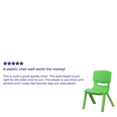 2pk Green Plastic Stack Chair