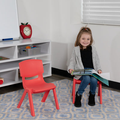 2pk Red Plastic Stack Chair