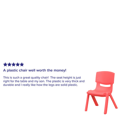 2pk Red Plastic Stack Chair