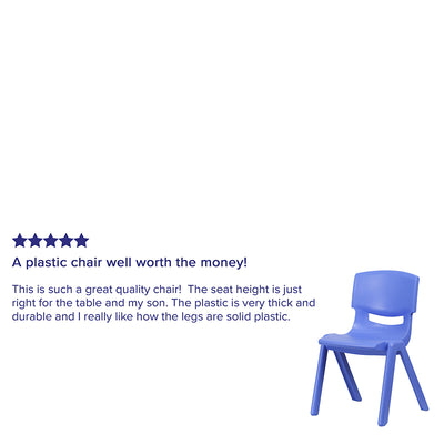2pk Blue Plastic Stack Chair