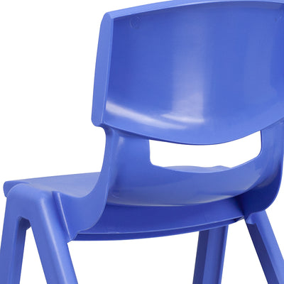 2pk Blue Plastic Stack Chair