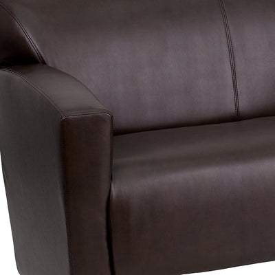 Brown Leather Sofa