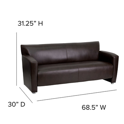 Brown Leather Sofa