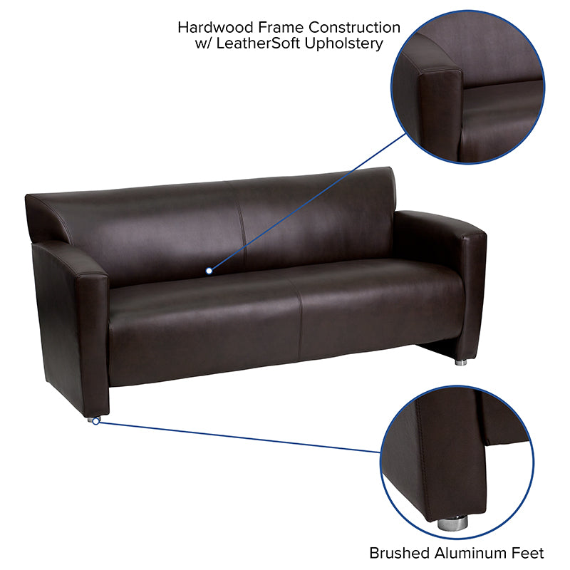 Brown Leather Sofa
