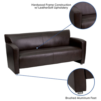 Brown Leather Sofa