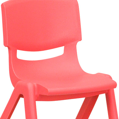 4pk Red Plastic Stack Chair