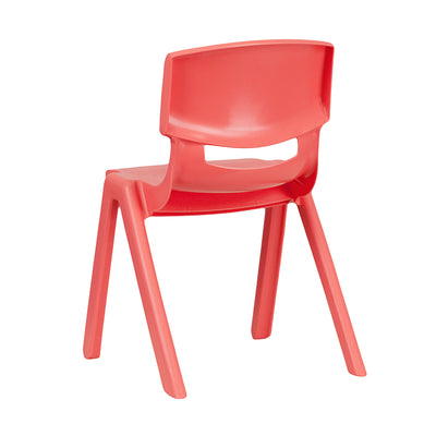 4pk Red Plastic Stack Chair