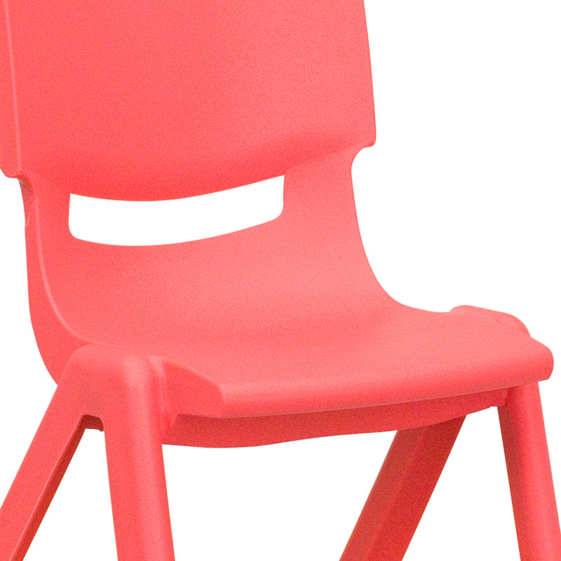 4pk Red Plastic Stack Chair