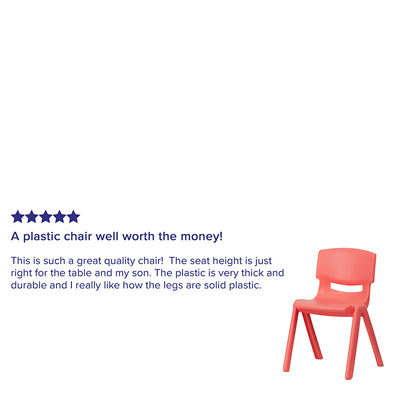 4pk Red Plastic Stack Chair