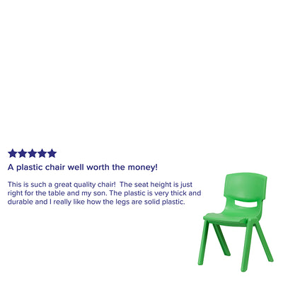 4pk Green Plastic Stack Chair