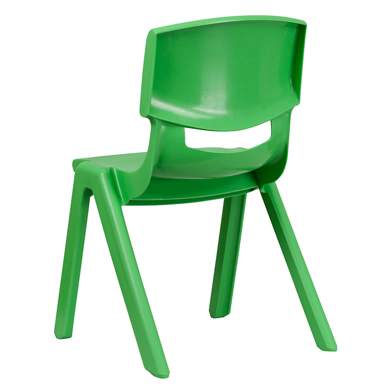 4pk Green Plastic Stack Chair