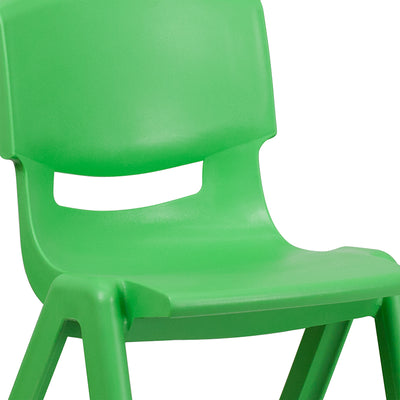 4pk Green Plastic Stack Chair