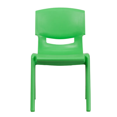 4pk Green Plastic Stack Chair