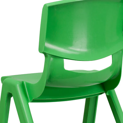4pk Green Plastic Stack Chair