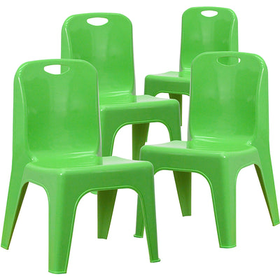 4pk Green Plastic Stack Chair